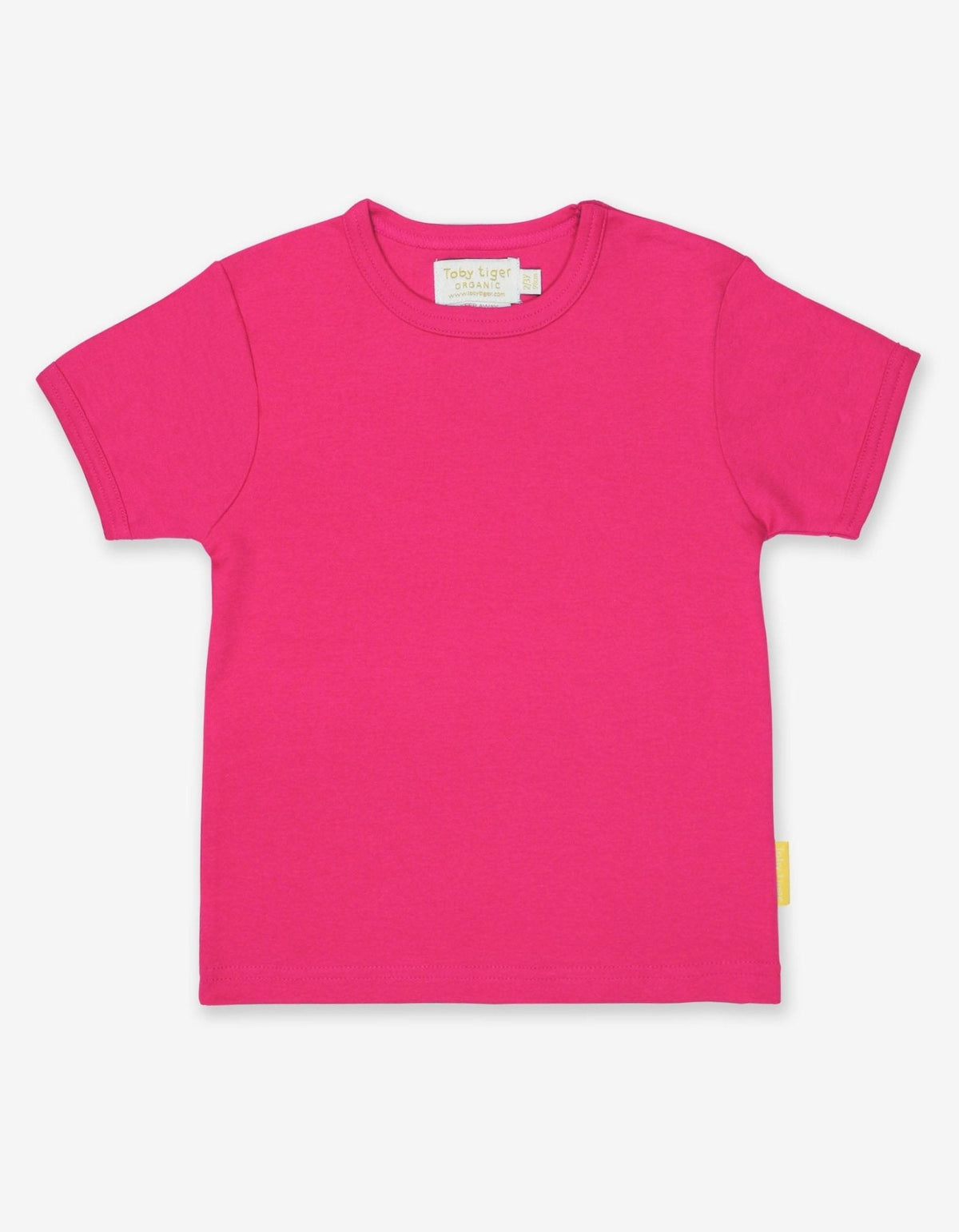 Toby Tiger Organic Pink Basic Short-Sleeved T-Shirt