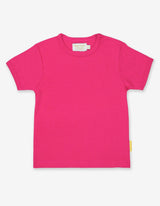 Toby Tiger Organic Pink Basic Short-Sleeved T-Shirt