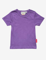 Toby Tiger Organic Purple Basic Short-Sleeved T-Shirt