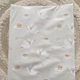 Anti-Roll Wedge Baby Changing Mat - Welcome Baby Print