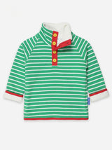 Organic Green Breton Cosy Fleece Sweatshirt