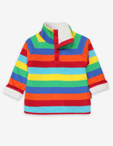 Toby Tiger Organic Multi Stripe Cosy Fleece Sweatshirt