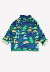 Toby Tiger Organic Tonal Dinosaur Print Fleece Sweatshirt
