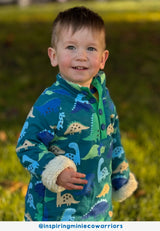 Toby Tiger Organic Tonal Dinosaur Print Fleece Sweatshirt