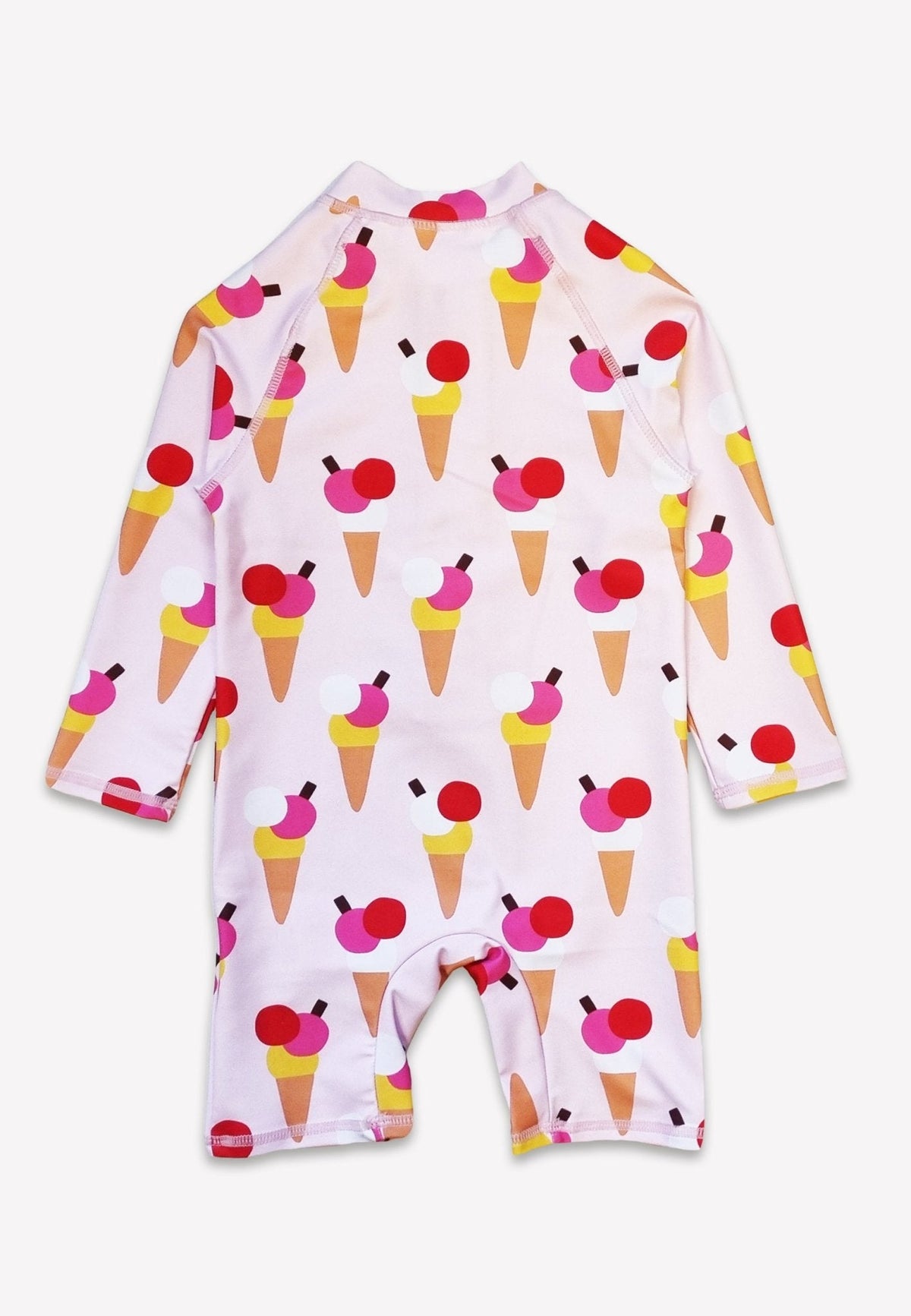 Toby Tiger Ice Cream Cones Print Long-Sleeved Baby Swimsuit