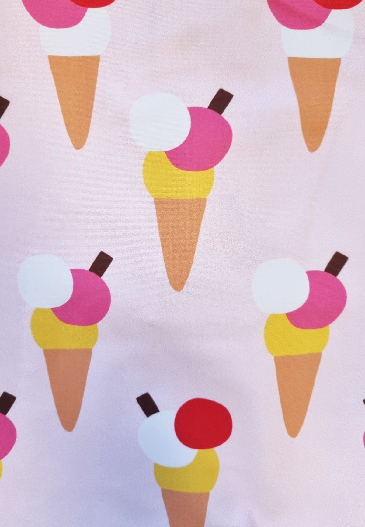 Toby Tiger Ice Cream Cones Print Long-Sleeved Kids' Swimsuit