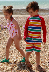 Toby Tiger Happy Stripe Print Kids' Swim Shorts