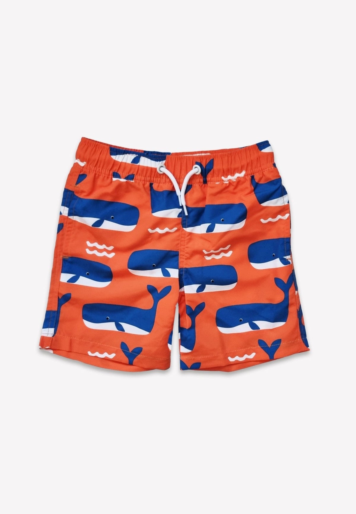 Toby Tiger Whale Waves Print Kids' Swim Shorts