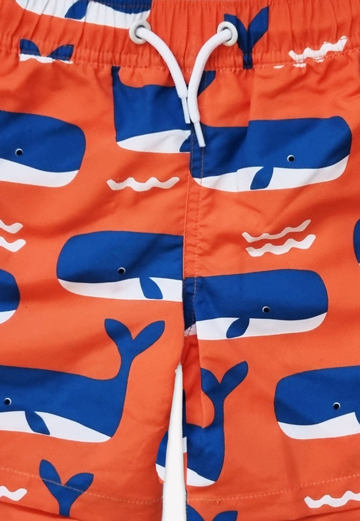Toby Tiger Whale Waves Print Kids' Swim Shorts
