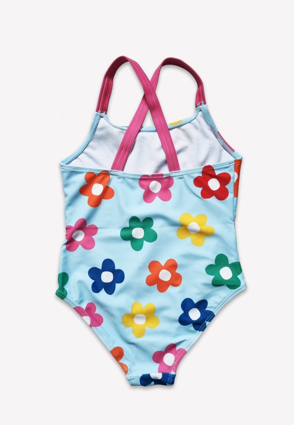 Toby Tiger Rainbow Bloom Print Kids' Swimsuit