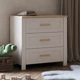 Silver Cross Seville 2 Piece Cot Bed & Dresser Set - Cashmere Oak