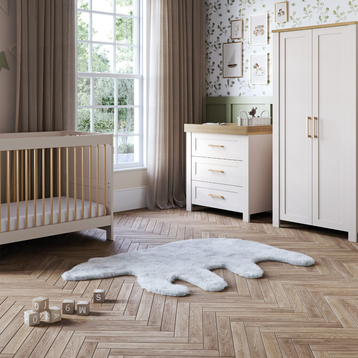 Silver Cross Seville 3 Piece Complete Room Set - Cashmere Oak