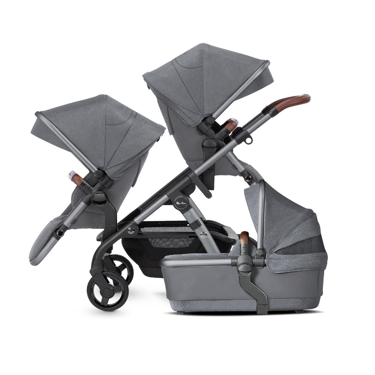 Silver Cross Wave 3 Single to Double Pushchair - Lunar