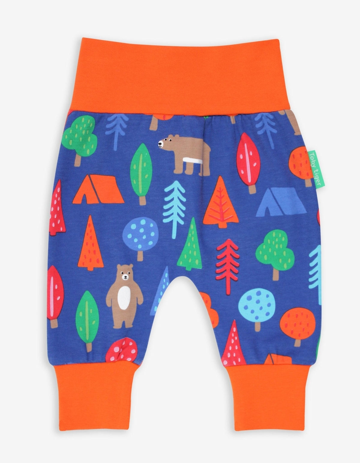 Toby Tiger Organic Camping Bear Print Yoga Pants
