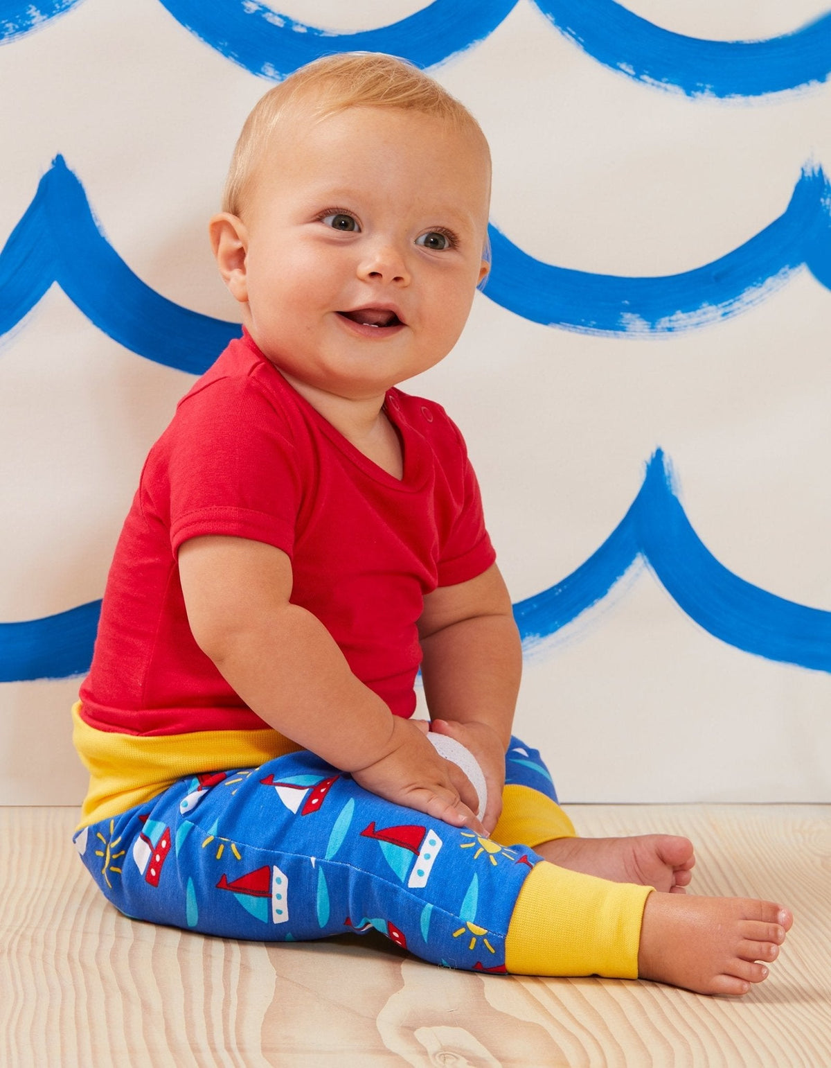 Toby Tiger Organic Boat Print Yoga Pants