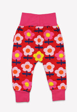 Toby Tiger Organic Pink Flower Print Yoga Pants