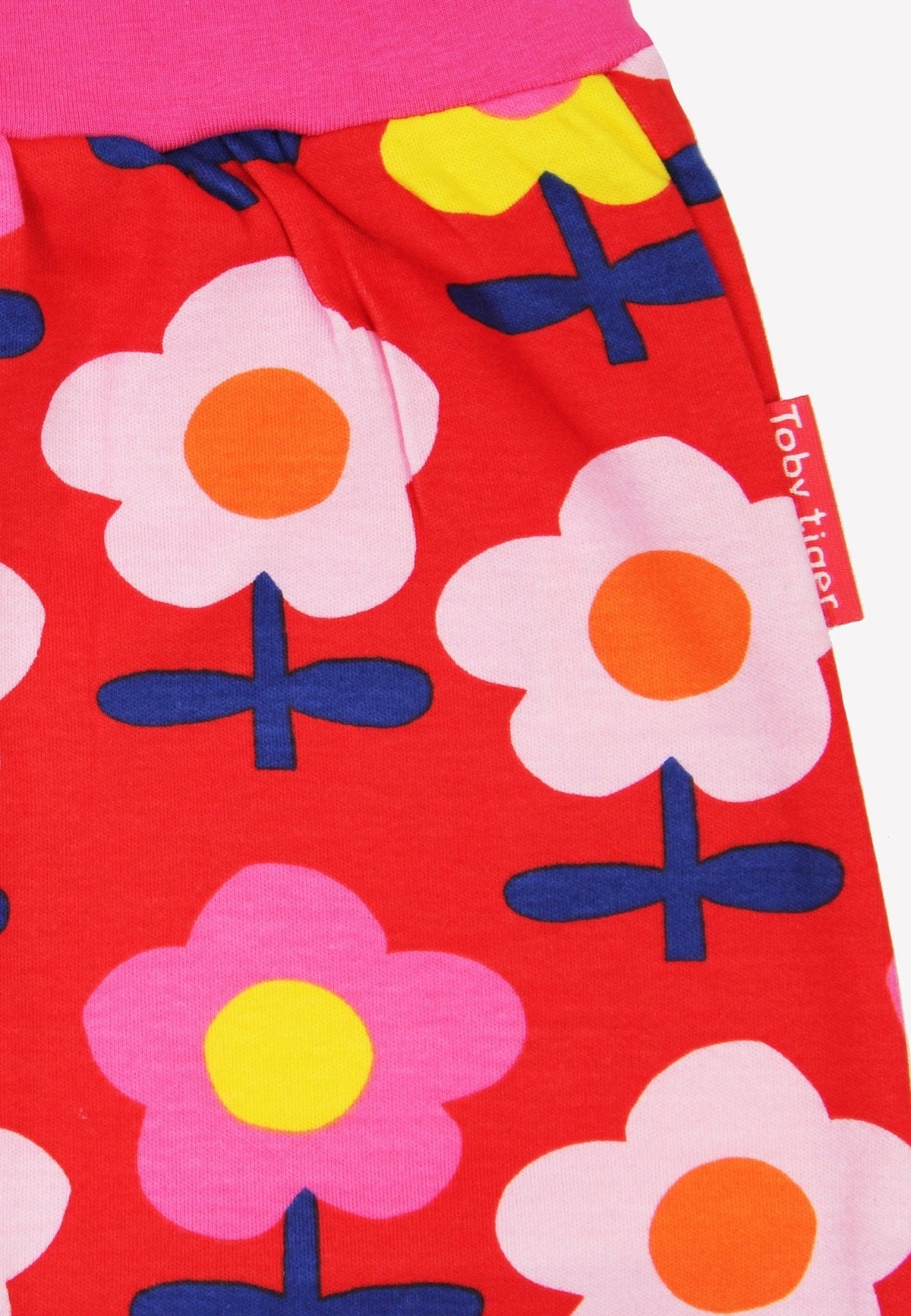 Toby Tiger Organic Pink Flower Print Yoga Pants