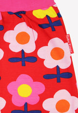 Toby Tiger Organic Pink Flower Print Yoga Pants