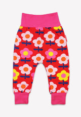 Toby Tiger Organic Pink Flower Print Yoga Pants