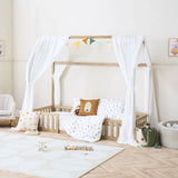 Tutti Bambini Casa Grande Montessori House Floor Bed - Harvest Oak