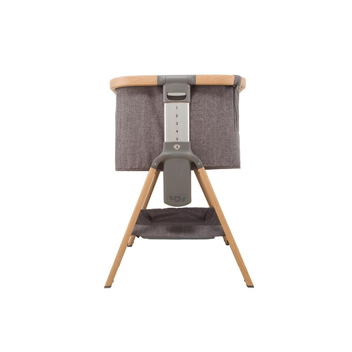 Tutti Bambini CoZee Bedside Crib - Oak and Charcoal