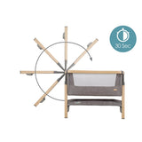 Tutti Bambini CoZee Bedside Crib - Oak and Charcoal