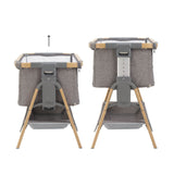 Tutti Bambini CoZee XL Bedside Crib and Cot - Oak/Charcoal