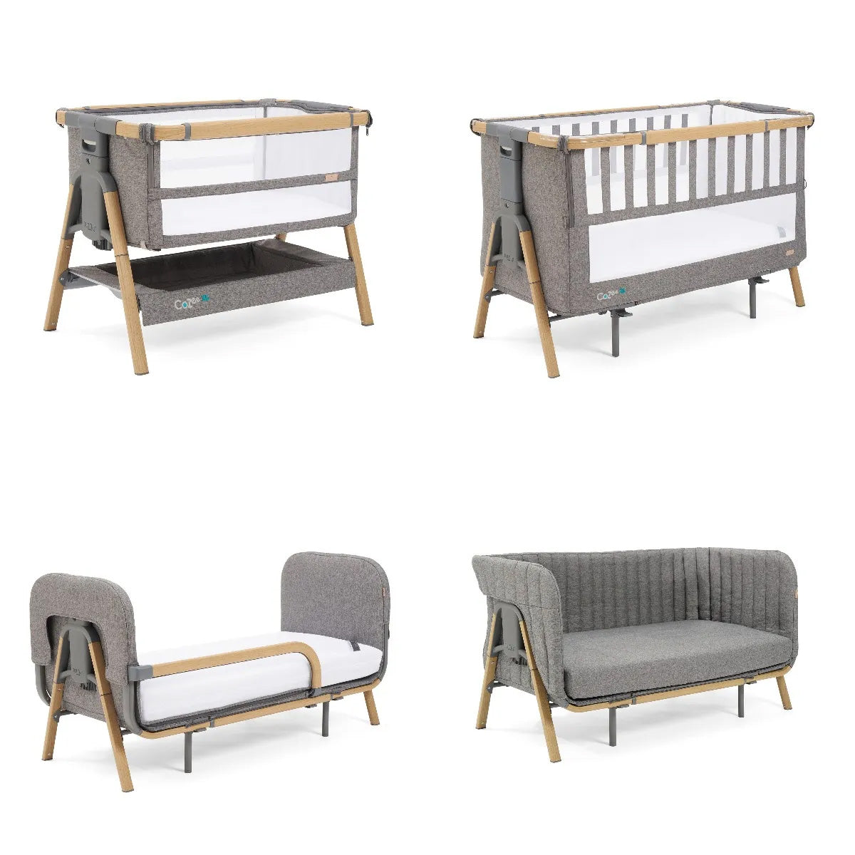 Tutti Bambini CoZee XL Complete Birth to 4+ Years Package - Oak/Charcoal