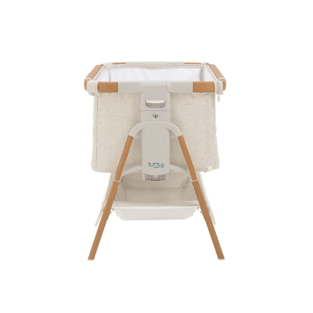 Tutti Bambini CoZee XL Bedside Crib and Cot - Scandinavian Walnut/Ecru