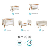 Tutti Bambini CoZee XL Complete Birth to 4+ Years Package - Scandinavian Walnut/Ecru