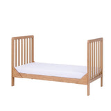 Tutti Bambini Malmo Cot Bed, Cot Top Changer and Mattress Bundle - Oak