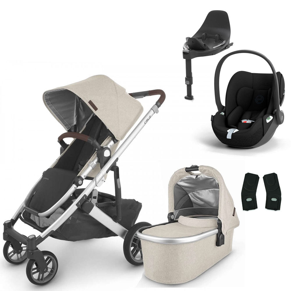 UPPAbaby CRUZ V2 Travel System with Cybex Cloud T + Rotating IsoFix Base