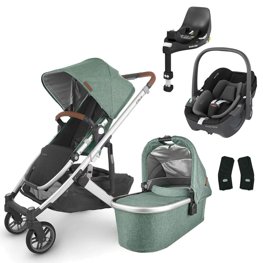 UPPAbaby CRUZ V2 Travel System with Maxi-Cosi Pebble 360 + Rotating IsoFix Base