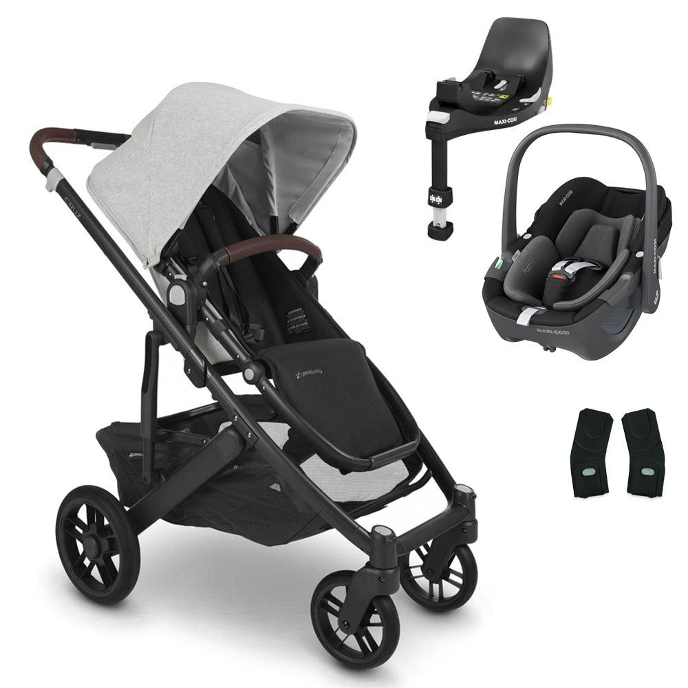 UPPAbaby CRUZ V2 Pushchair with Maxi-Cosi Pebble 360 + Rotating IsoFix Base