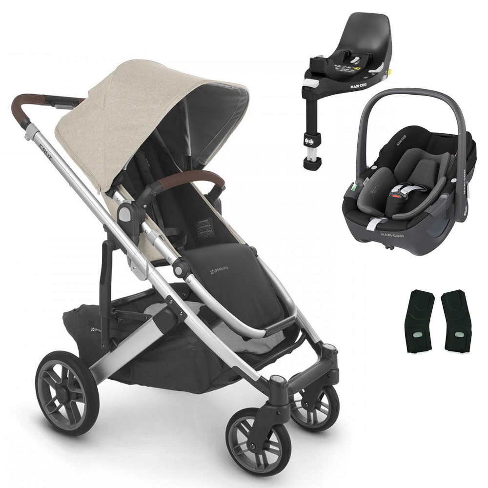 UPPAbaby CRUZ V2 Pushchair with Maxi-Cosi Pebble 360 + Rotating IsoFix Base