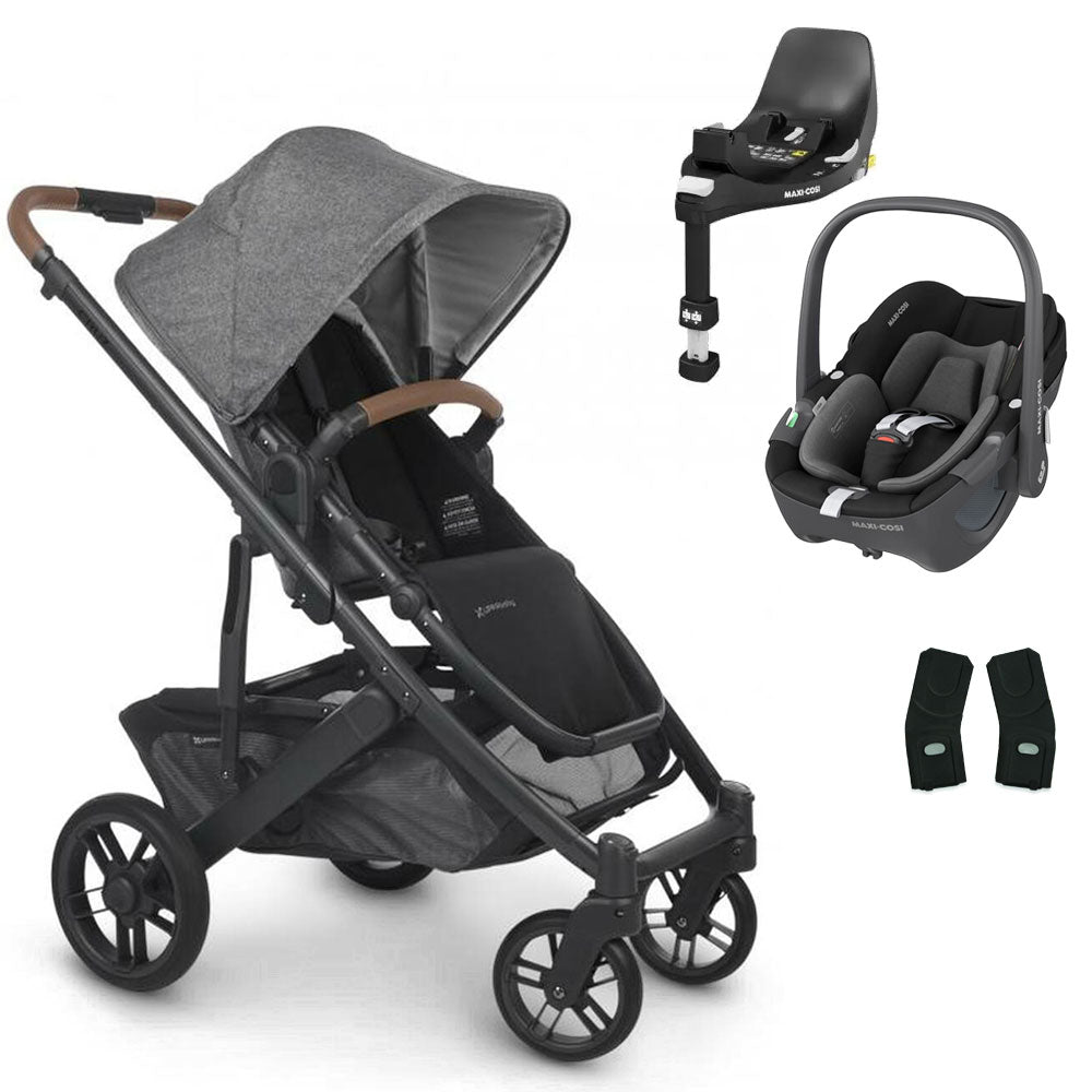 UPPAbaby CRUZ V2 Pushchair with Maxi-Cosi Pebble 360 + Rotating IsoFix Base