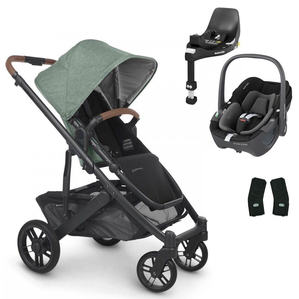 UPPAbaby CRUZ V2 Pushchair with Maxi-Cosi Pebble 360 + Rotating IsoFix Base