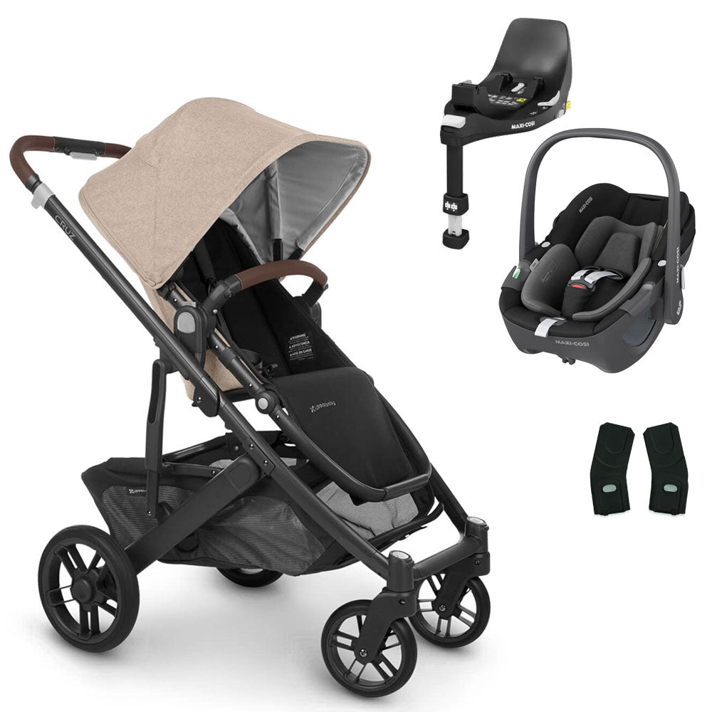 UPPAbaby CRUZ V2 Pushchair with Maxi-Cosi Pebble 360 + Rotating IsoFix Base