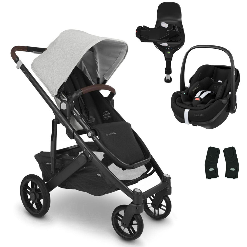UPPAbaby CRUZ V2 Pushchair with Maxi-Cosi Pebble 360 PRO + Rotating IsoFix Base