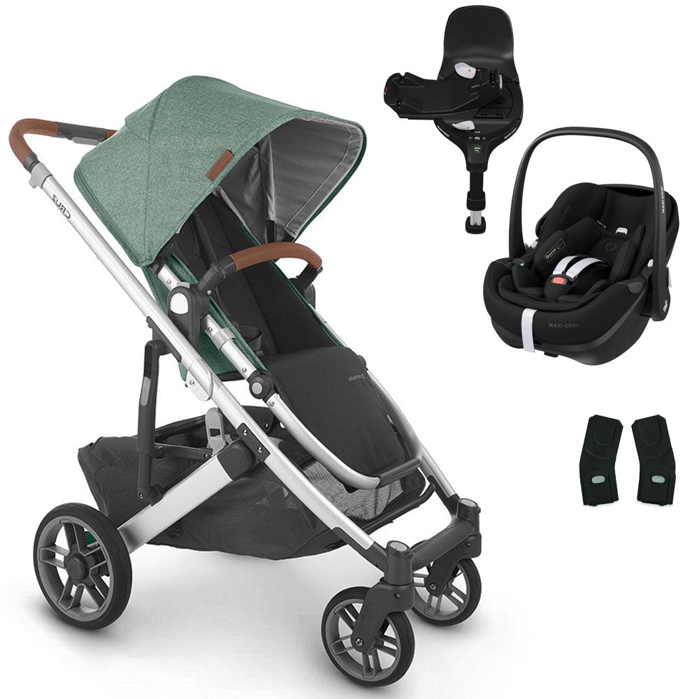 UPPAbaby CRUZ V2 Pushchair with Maxi-Cosi Pebble 360 PRO + Rotating IsoFix Base