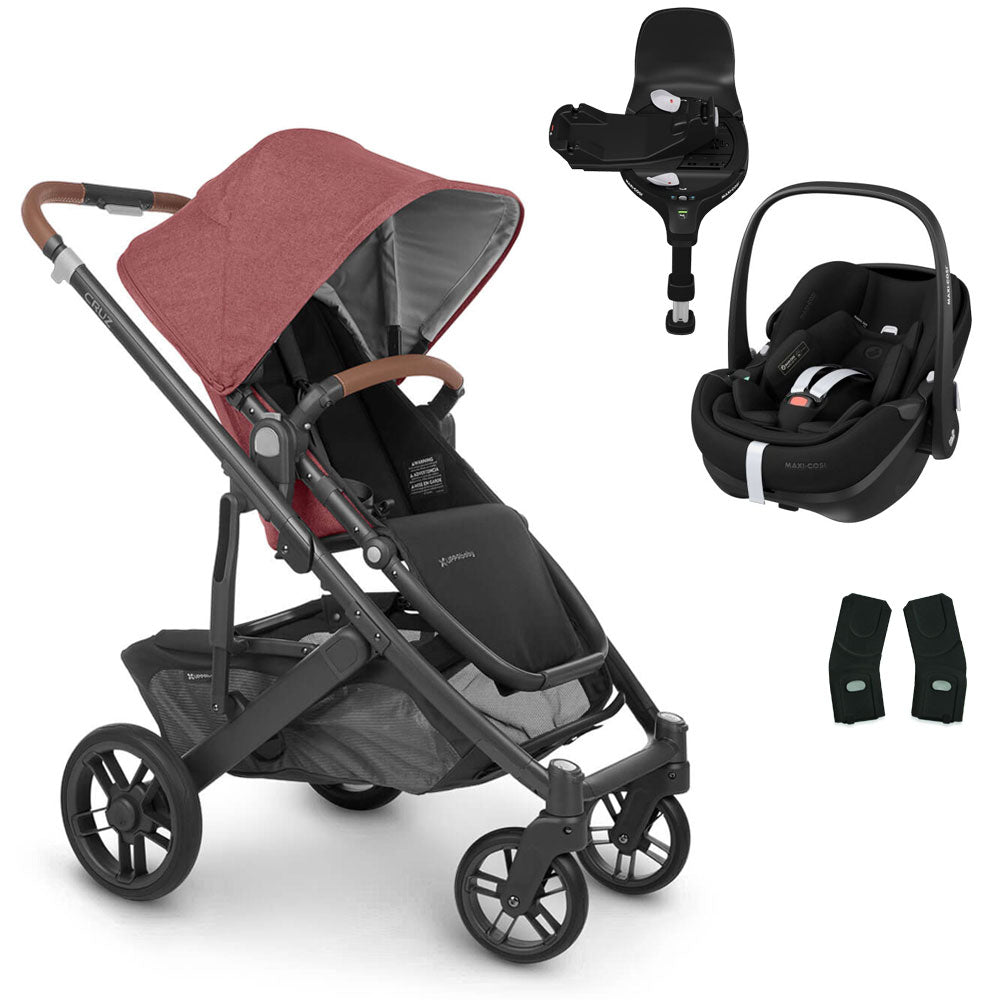 UPPAbaby CRUZ V2 Pushchair with Maxi-Cosi Pebble 360 PRO + Rotating IsoFix Base
