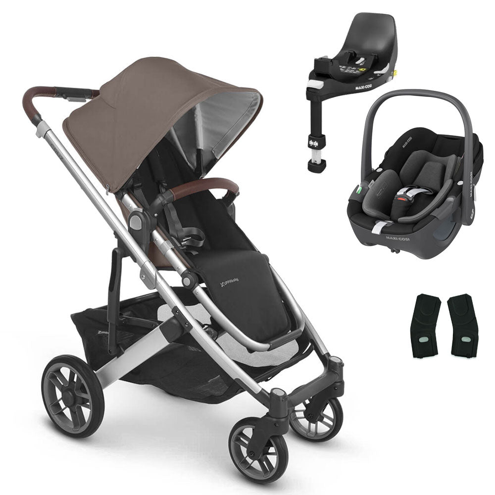 UPPAbaby CRUZ V2 Pushchair with Maxi-Cosi Pebble 360 + Rotating IsoFix Base