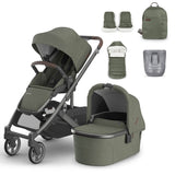 UPPAbaby Cruz V3 Pushchair, Carrycot & Accessory Bundle - Evelyn
