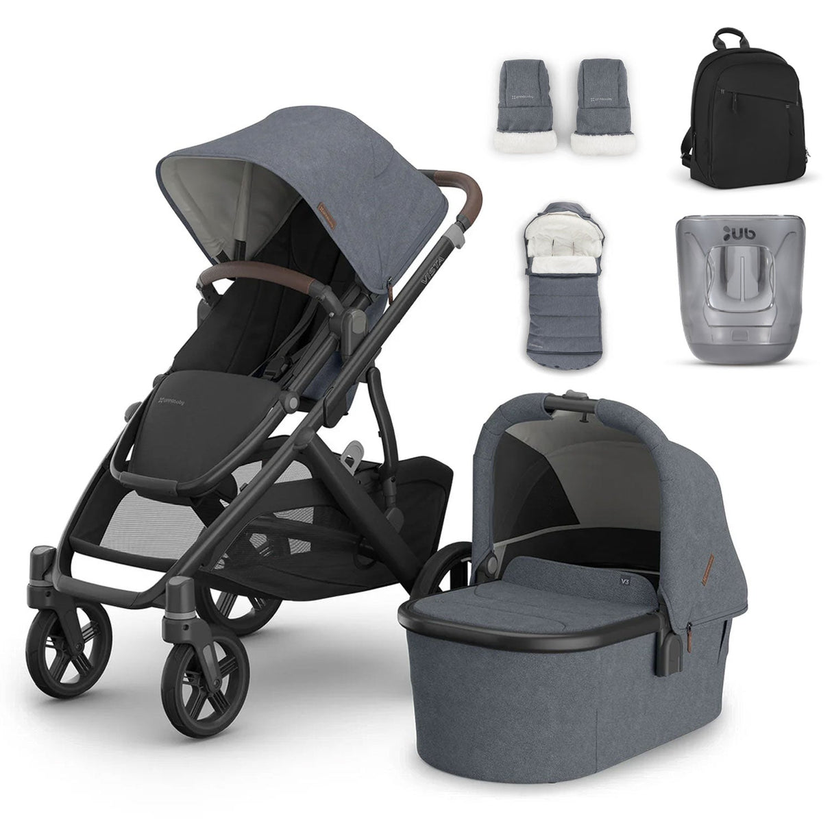 UPPAbaby VISTA V3 Pushchair & Accessory Bundle - Julian