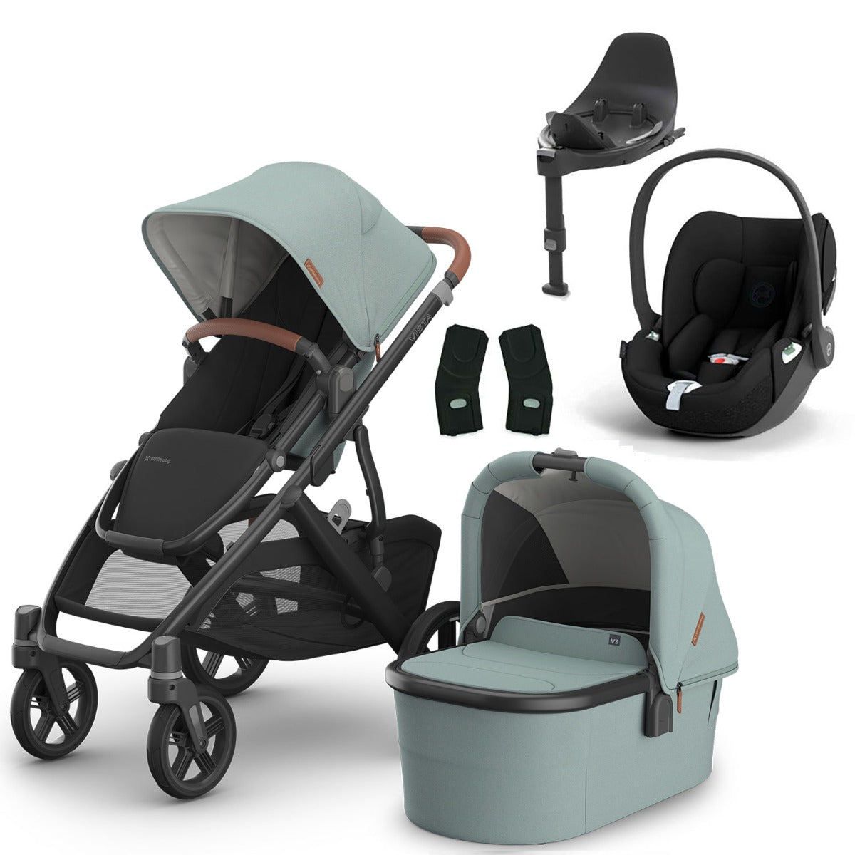 UPPAbaby VISTA V3 + Cybex Cloud T i-Size Travel System Bundle - Kenzi