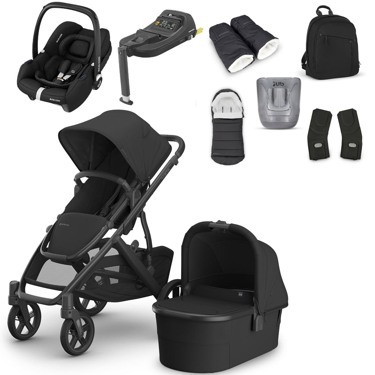 UPPAbaby VISTA V3 Luxury Travel System with Maxi-Cosi CabrioFix i-Size - Choose your Colour