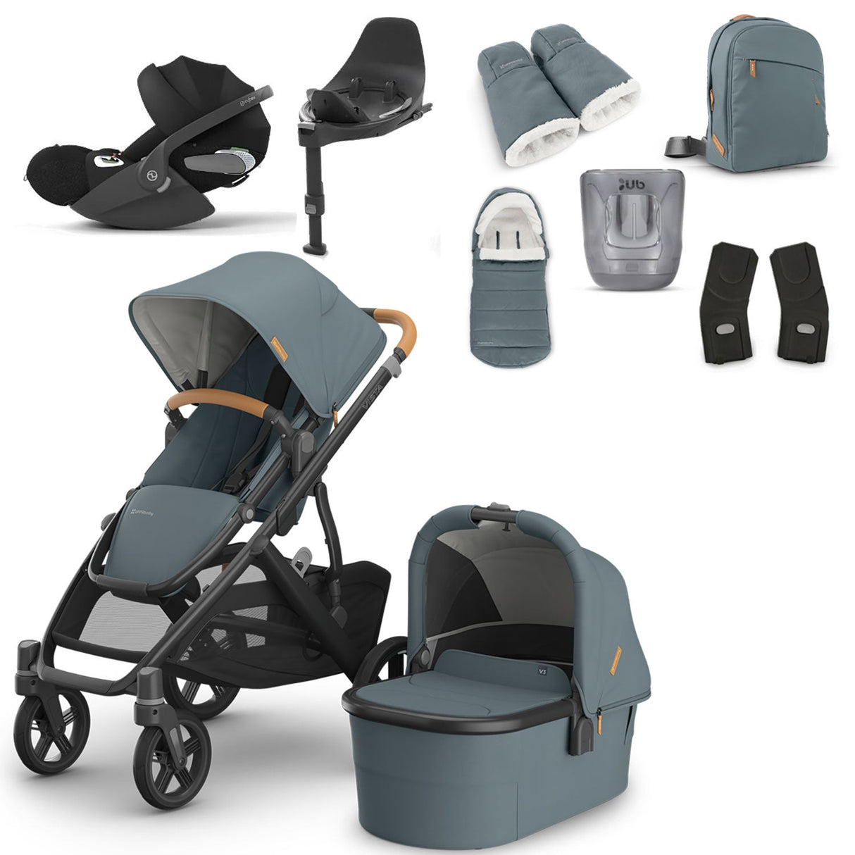 UPPAbaby VISTA V3 Luxury Cybex Cloud T i-Size Travel System Bundle - Dillan