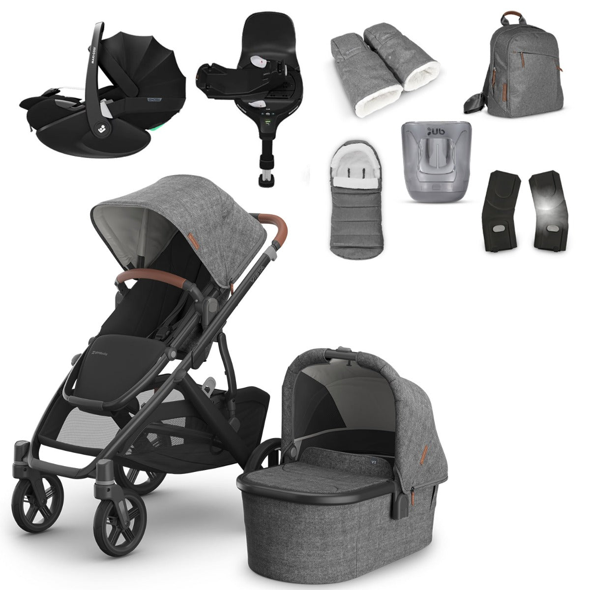 UPPAbaby VISTA V3 Luxury Travel System with Maxi-Cosi Pebble 360 Pro2 i-Size - Choose your Colour