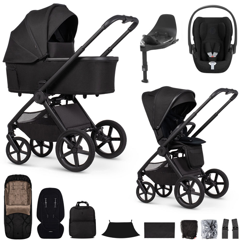 Venicci Upline 3 Luxury 4in1 Cybex Cloud T Car Seat & 360 Base Bundle - Onyx