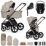 Venicci Upline 3 Luxury 4in1 Cybex Cloud T Car Seat & 360 Base Bundle - Pebble